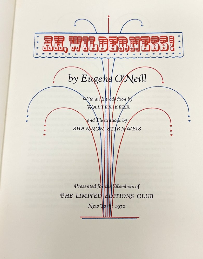 25% Off Summer Sale!!  Eugene O'Neill - Ah! Wilderness - Signed & Numbered 1972 - Limited Edition Club