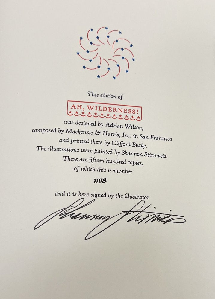 25% Off Summer Sale!!  Eugene O'Neill - Ah! Wilderness - Signed & Numbered 1972 - Limited Edition Club