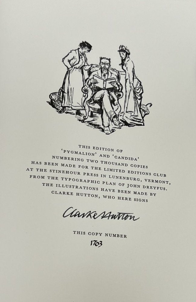 25% Off Summer Sale!!  George Bernard Shaw - Pygmalion & Candida  - Signed & Numbered 1974 - Limited Edition Club