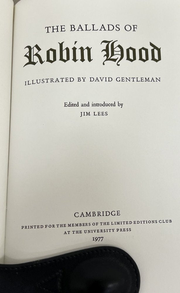 25% Off Summer Sale!!  Jim Lees  - The Ballard of Robin Hood - Signed & Numbered 1977 - Limited Edition Club