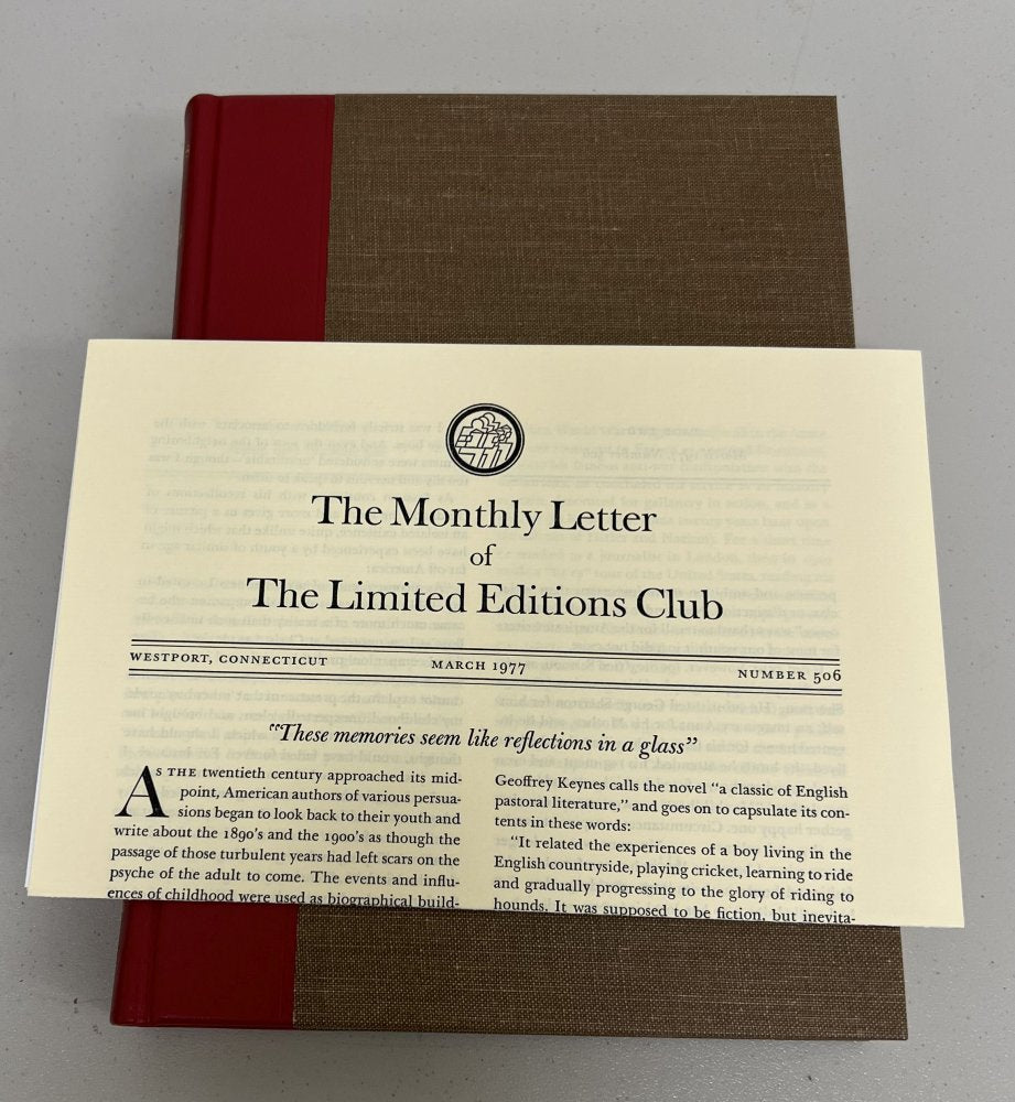 25% Off Summer Sale!!  Siegfried Sassoon  - Memoirs of a Fox Hunting Man - Signed & Numbered 1977 - Limited Edition Club