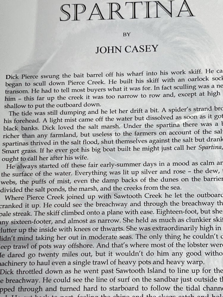 Autographed Typescript - John Casey - SPARTINA - National Book Award winner -