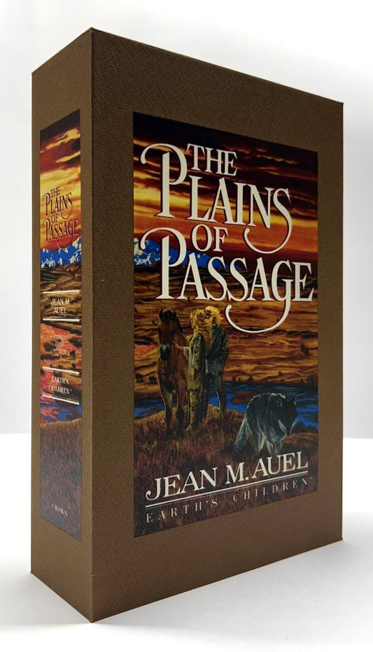 CUSTOM SLIPCASE for Jean M. Auel - THE PLAINS OF PASSAGE - 1st Edition / 1st Printing