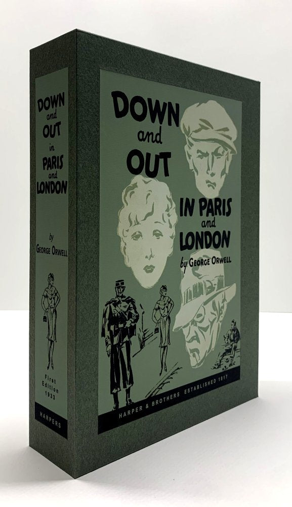 CUSTOM SLIPCASE for George Orwell - Down & Out In Paris & London - UK 1st Edition / 1st Printing (Rear Panel)