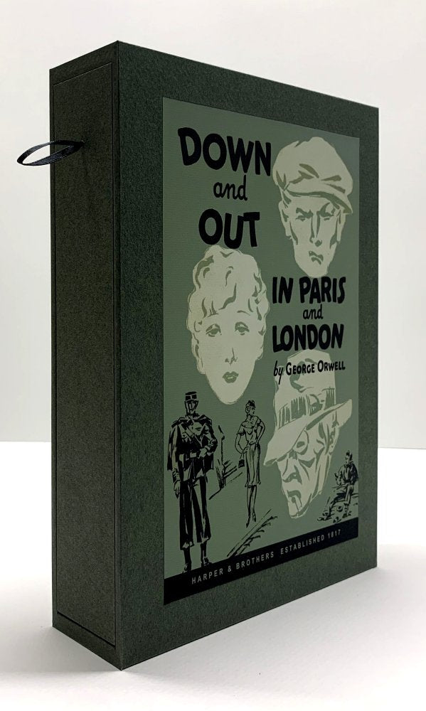 CUSTOM SLIPCASE for George Orwell - Down & Out In Paris & London - UK 1st Edition / 1st Printing (Rear Panel)