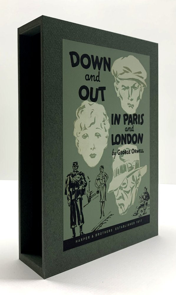 CUSTOM SLIPCASE for George Orwell - Down & Out In Paris & London - UK 1st Edition / 1st Printing (Rear Panel)