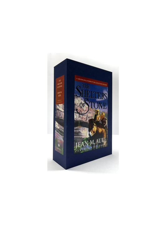 CUSTOM SLIPCASE for Jean M. Auel - SHELTERS OF STONE - 1st Edition / 1st Printing