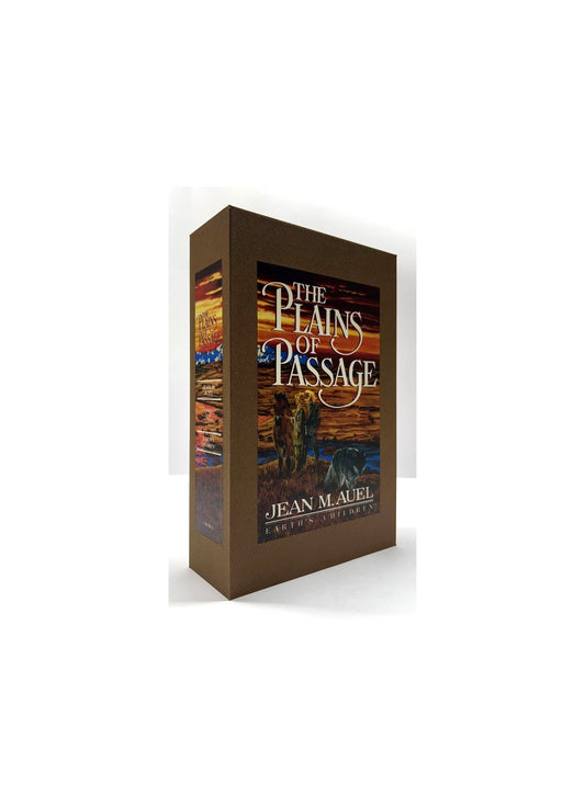 CUSTOM SLIPCASE for Jean M. Auel - THE PLAINS OF PASSAGE - 1st Edition / 1st Printing