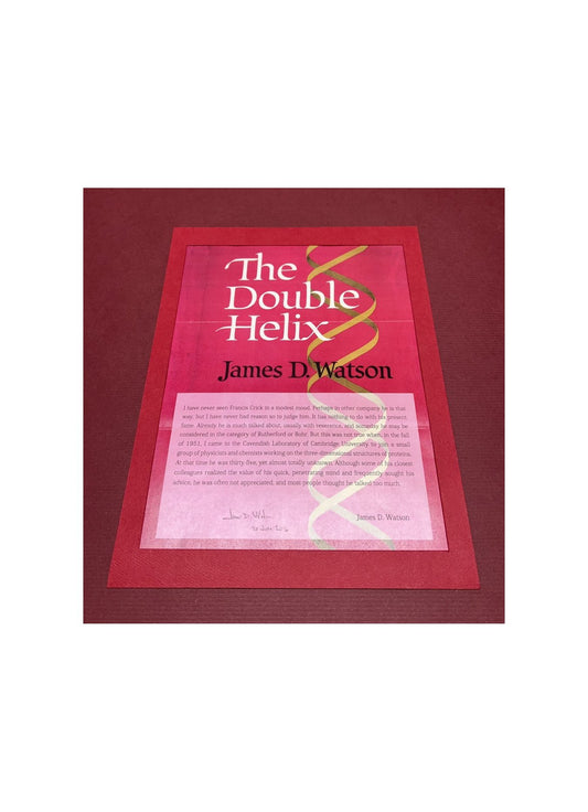 Autographed Typescript - James D. Watson - The Double Helix - Nobel Prize winner -