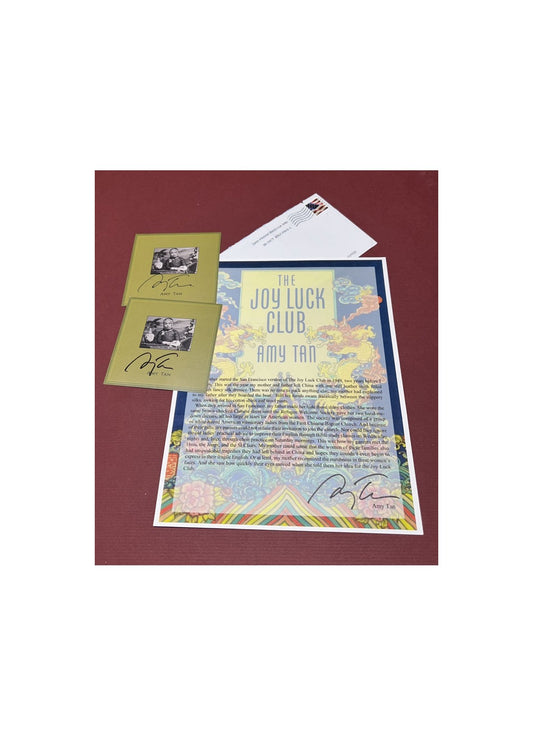 Autographed Typescript - Amy Tan - THE JOY LUCK CLUB -