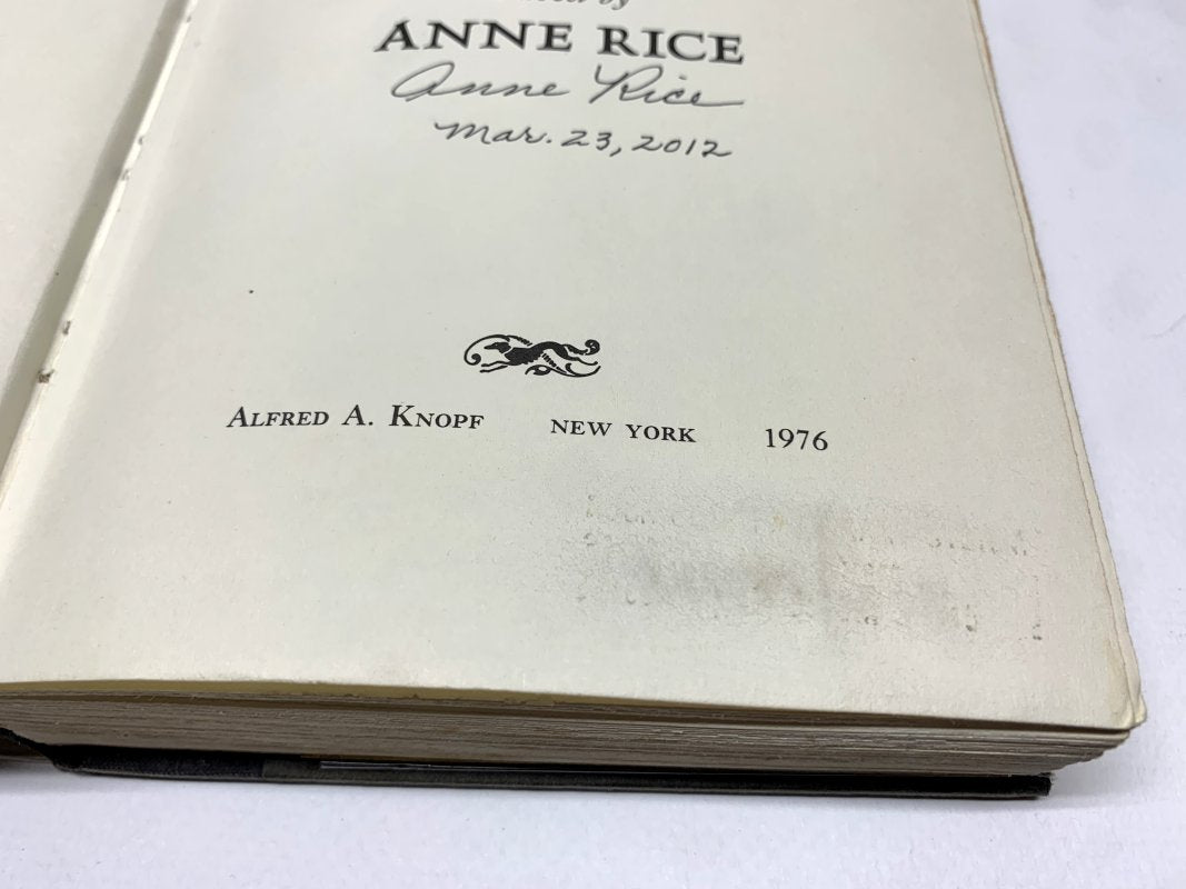 Anne Rice - Interview with the Vampire - Signed 1st Edition / 1st Printing