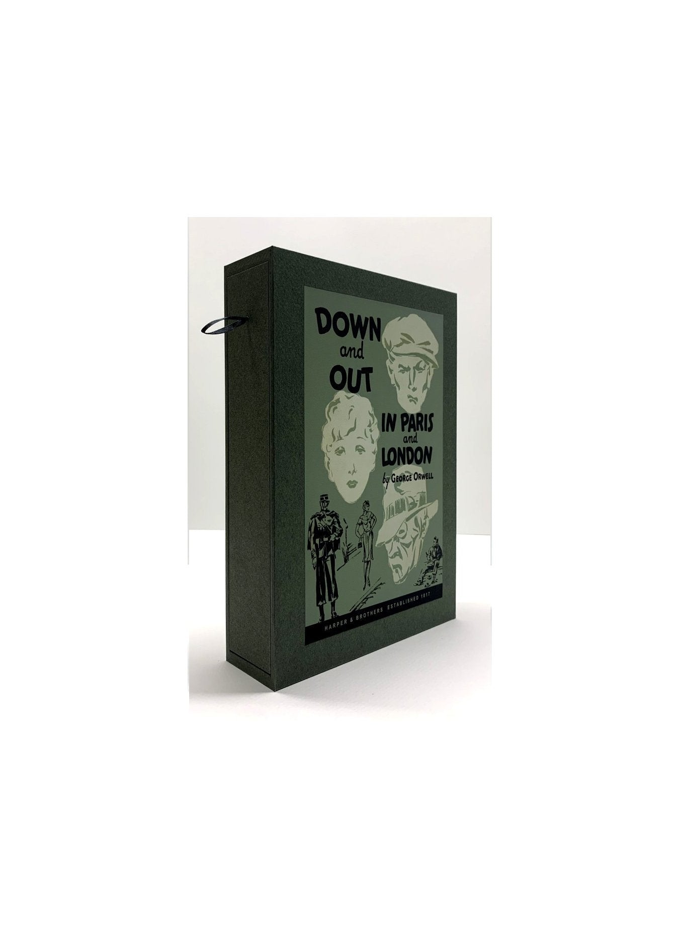 CUSTOM SLIPCASE for George Orwell - Down & Out In Paris & London - UK 1st Edition / 1st Printing (Rear Panel)