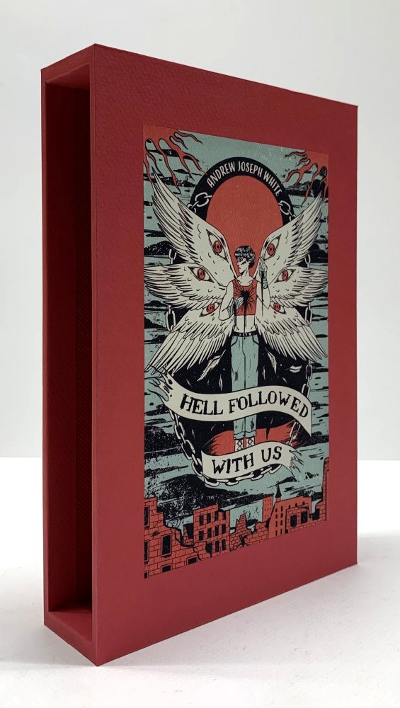 CUSTOM SLIPCASE for - Andrew Joseph White - HELL FOLLOWED WITH US - 1st Edition / 1st Printing
