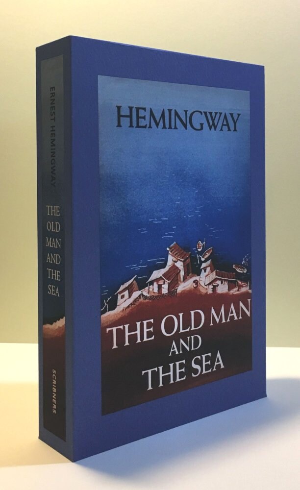 CUSTOM SLIPCASE for Ernest Hemingway - The Old Man And The Sea - 1st Printing / 1st Printing (Light Blue)