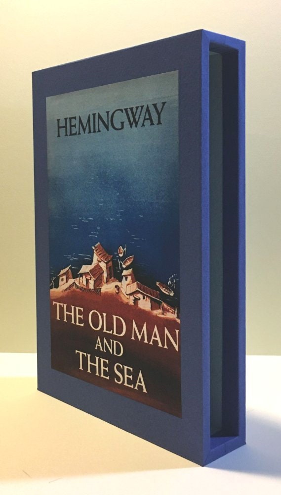 CUSTOM SLIPCASE for Ernest Hemingway - The Old Man And The Sea - 1st Printing / 1st Printing (Light Blue)