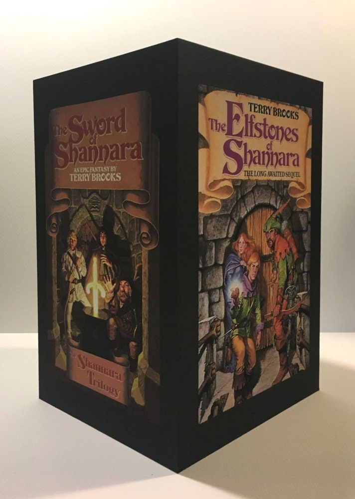 CUSTOM SLIPCASE for Terry Brooks - The Shannara Trilogy - For Swords, Elfstones & Wishsong 1st /1st