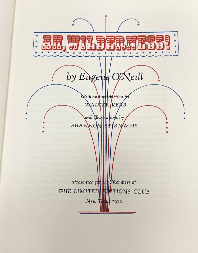 Eugene O'Neill - Ah! Wilderness - Signed & Numbered 1972 - Limited Edition Club