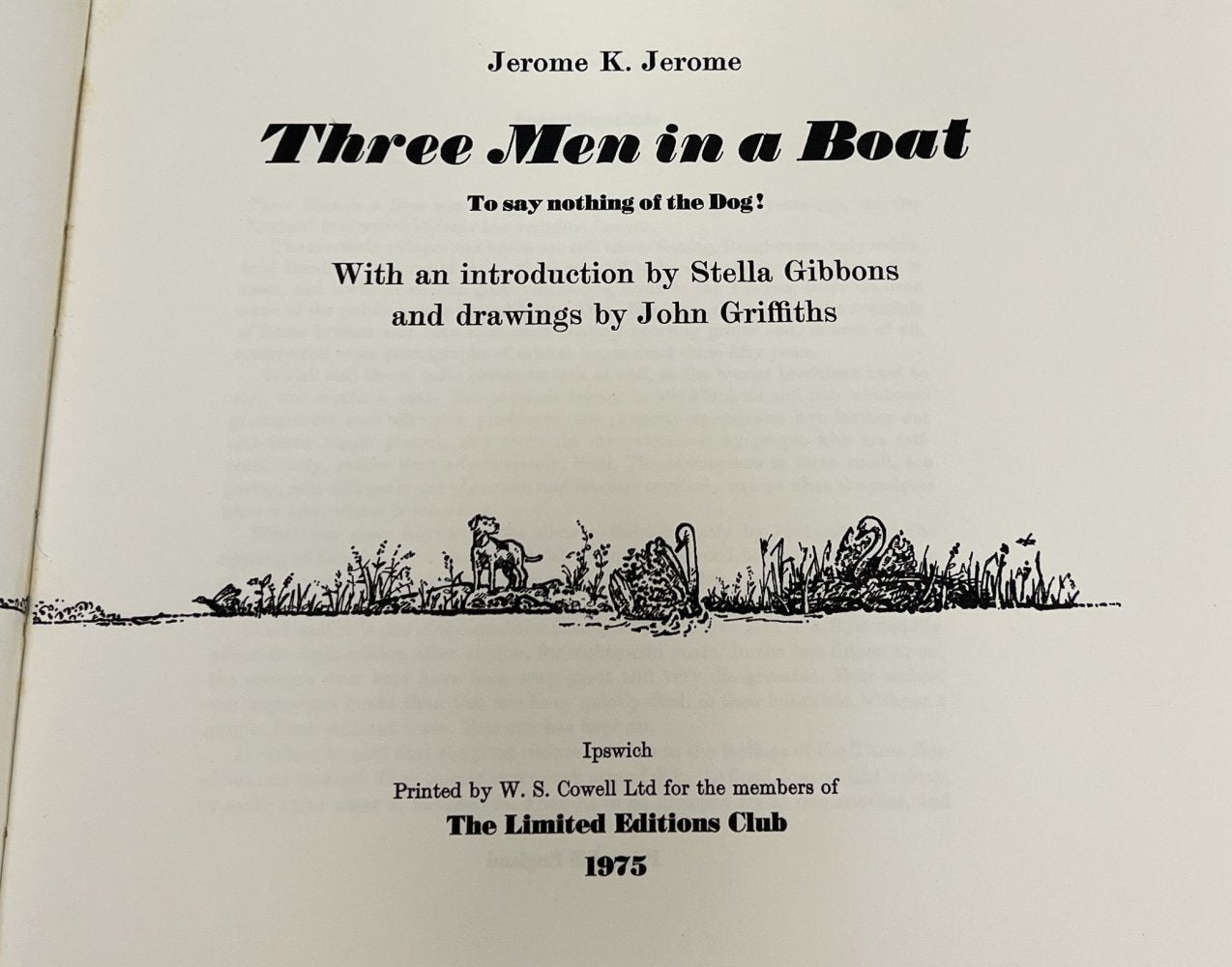 Jerome K. Jerome - Three Men in a Boat - Signed & Numbered 1975 - Limited Edition Club