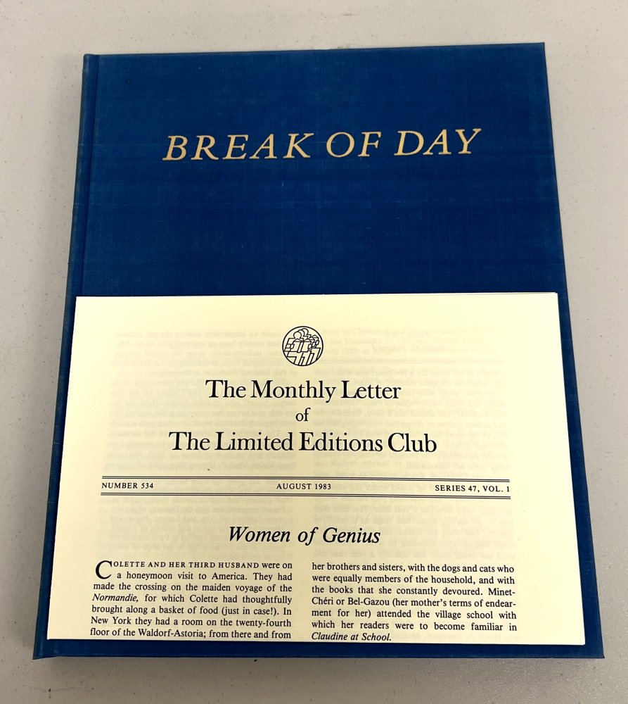 Colette - Break of Day - Signed & Numbered 1983 - Limited Edition Club