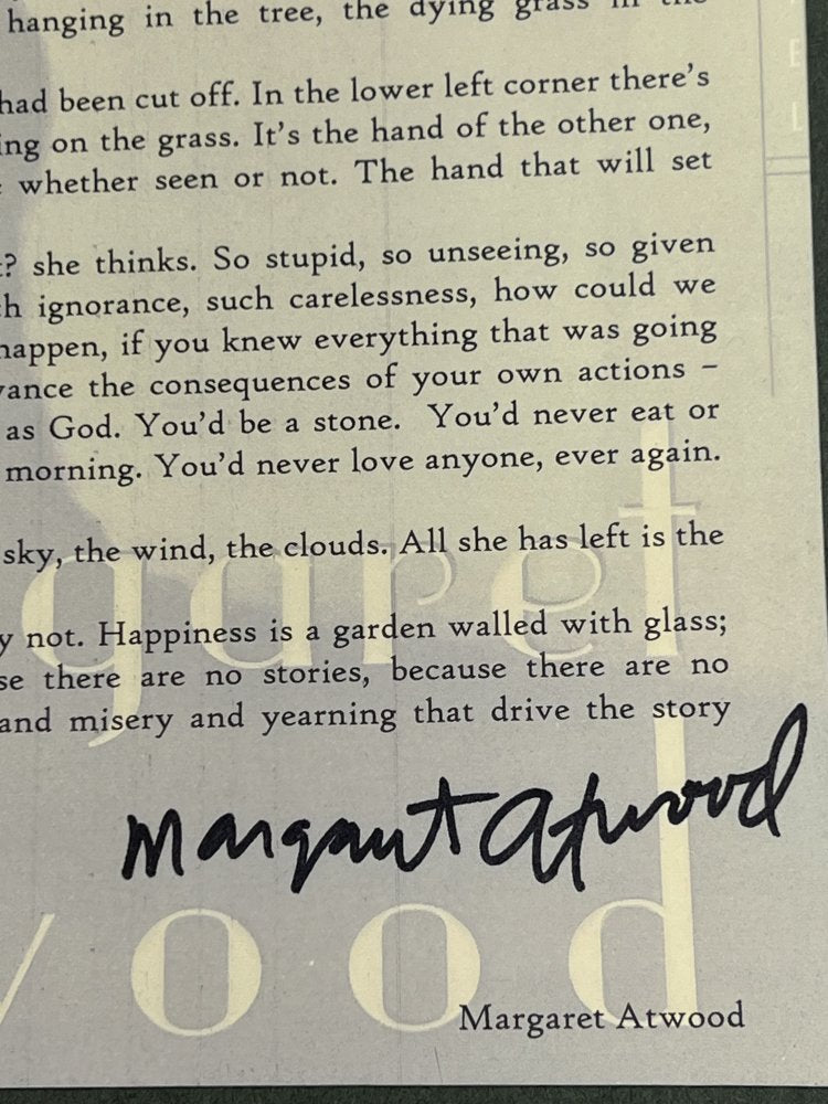 Autographed Typescript - Margaret Atwood - THE BLIND ASSASSIN - Booker Prize Winner -