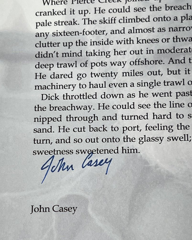 Autographed Typescript - John Casey  - SPARTINA  -  National Book Award winner -