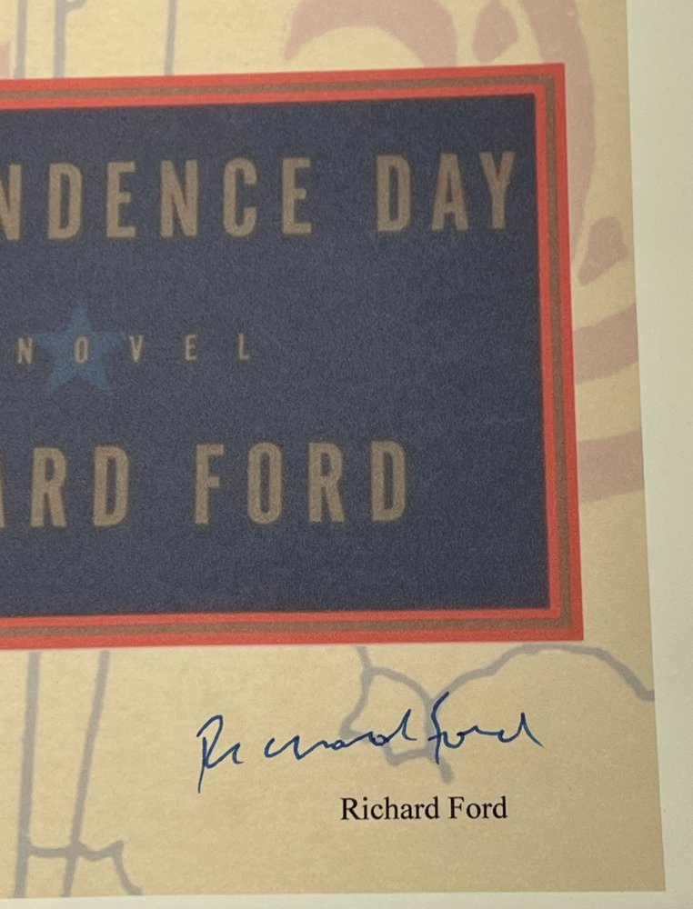 Autographed Typescript - Richard Ford - Independence Day  - Pulitzer Prize winner -