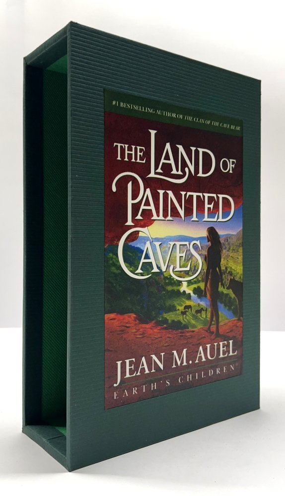 CUSTOM  SLIPCASE for Jean M. Auel - THE LAND OF PAINTED CAVES - 1st Edition / 1st Printing