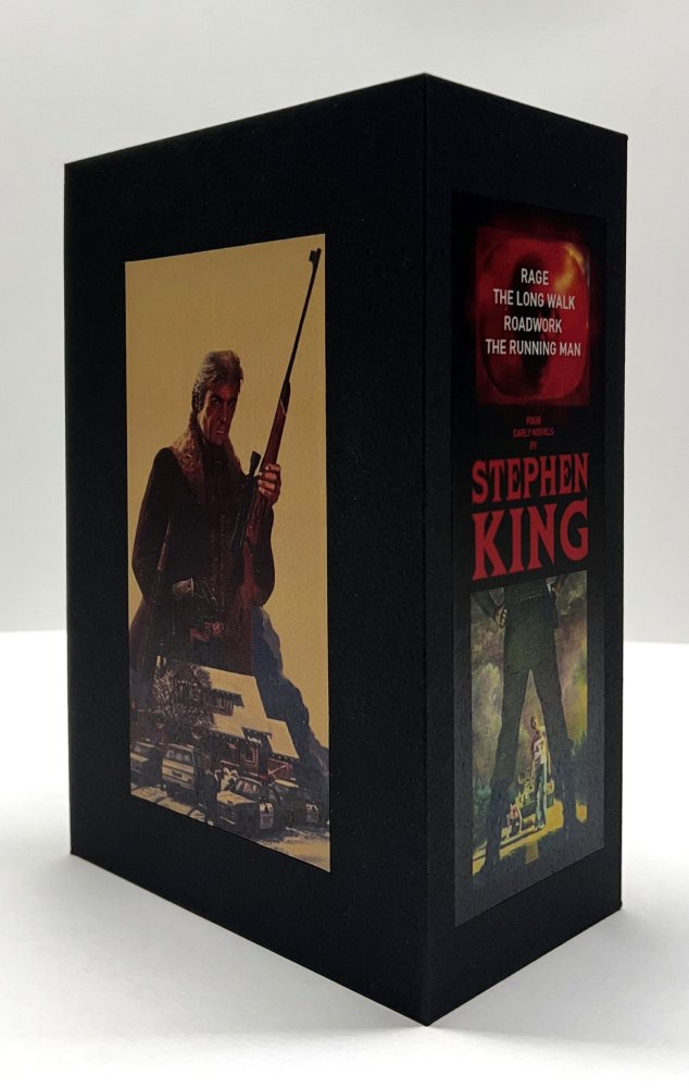 ORIG ART CUSTOM SLIPCASE for Bachman / King - The Bachman Books - Fits Signet 4 Book P/B Set with Rear Panel