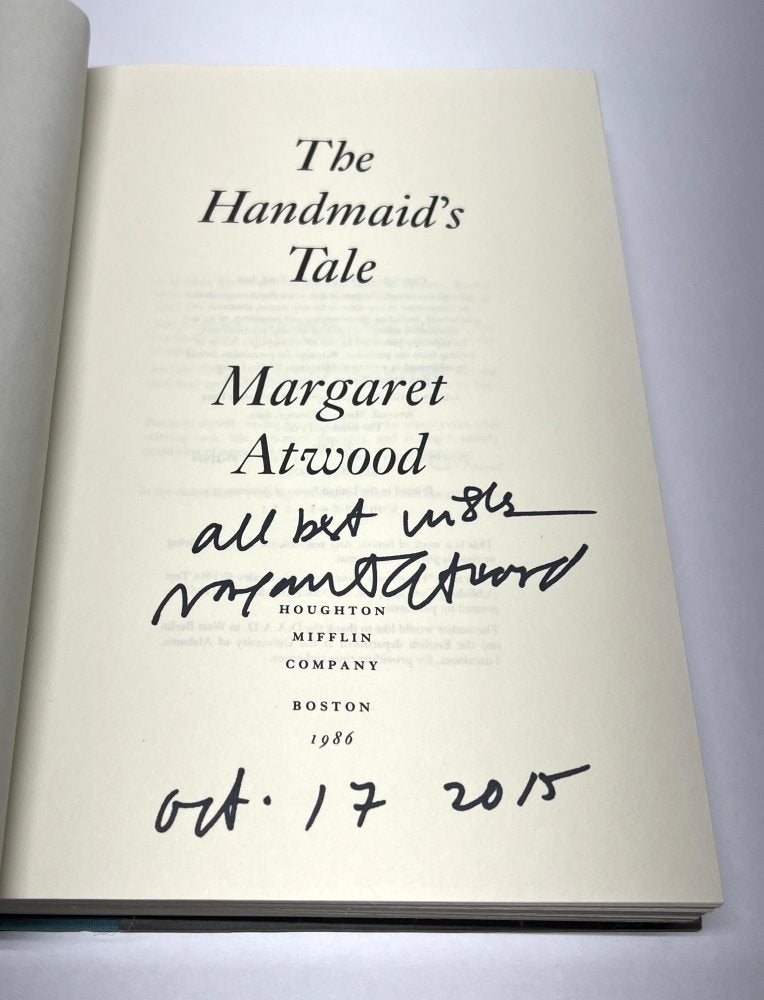 - Signed First Edition - The Handmaid's Tale - Margaret Atwood - US 1st / 1st Printing