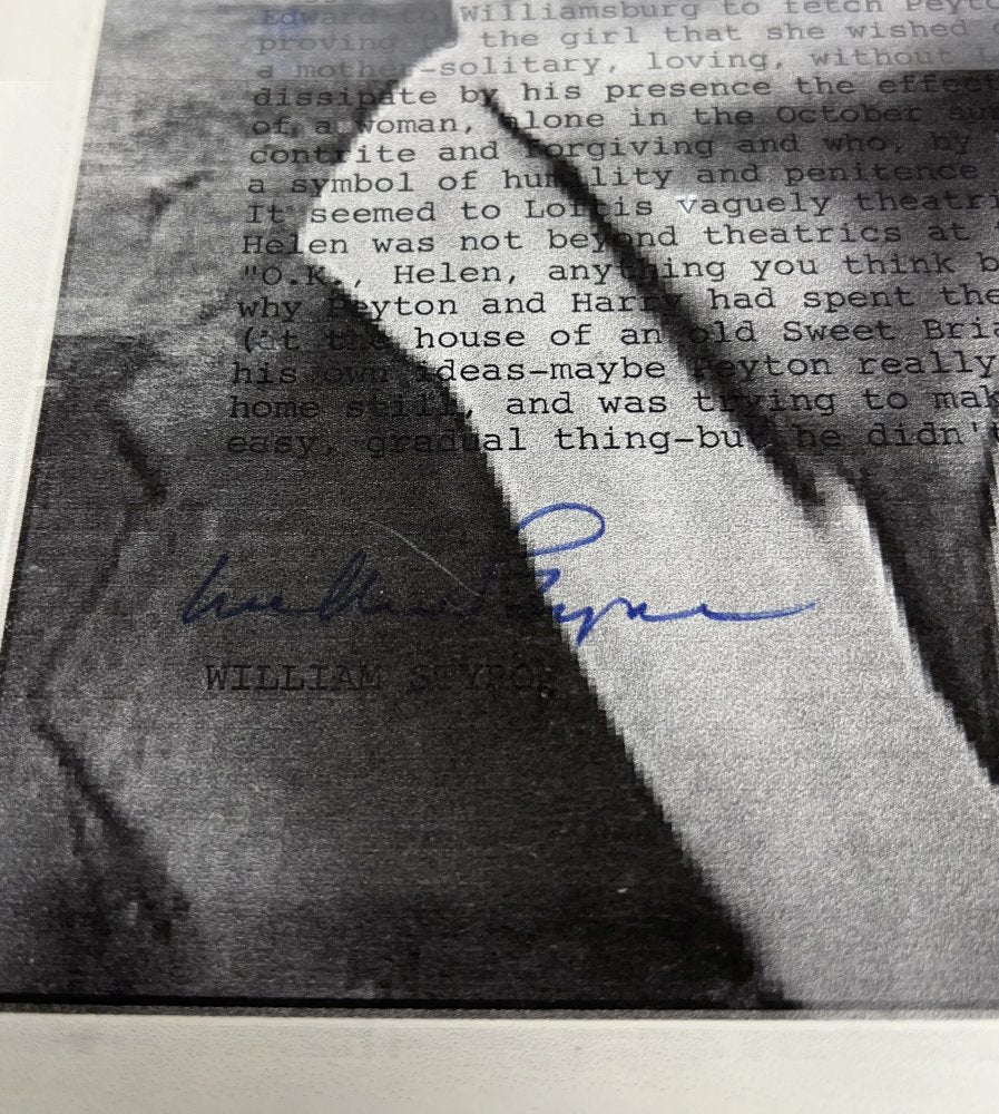 Autographed Typescript - William Styron - LIE DOWN IN DARKNESS - Pulitzer Prize Winner