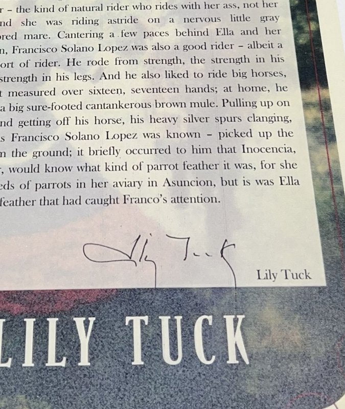 Autographed Typescript - Lily Tuck - THE NEWS FROM PARAGUAY - National Book Award winner