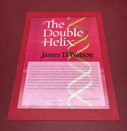 Autographed Typescript - James D. Watson - The Double Helix  - Nobel Prize winner -