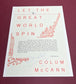Autographed Typescript - Colum McCann - Let The Great World Spin  - National Book Award winner -