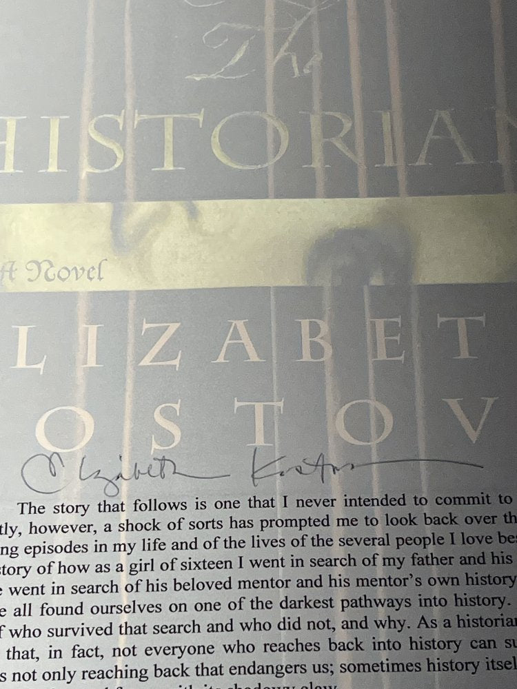 Autographed Typescript - Elizabeth Kostova  - THE HISTORIAN -
