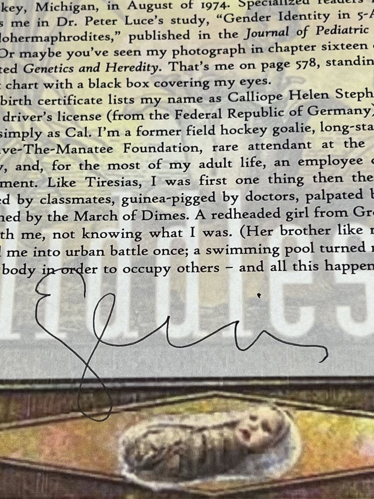 Autographed Typescript -  Jeffrey Eugenides - MIDDLESEX - Pulitzer Prize winner