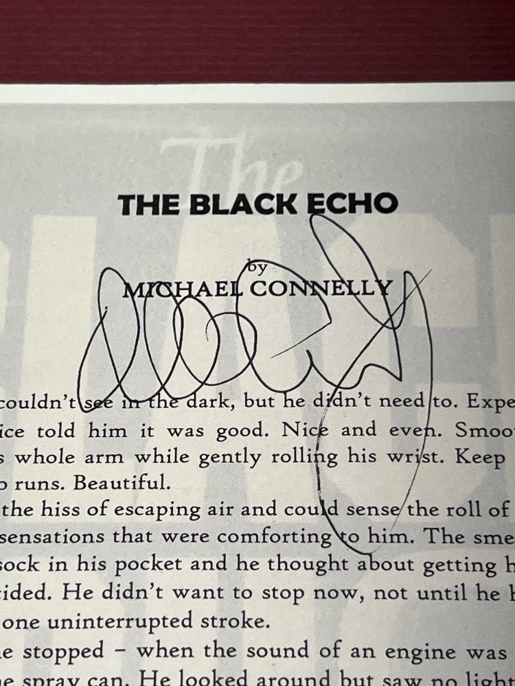 Autographed Typescript - Michael Connolly - THE BLACK ECHO -