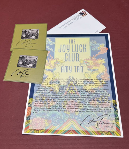 Autographed Typescript - Amy Tan - THE JOY LUCK CLUB -