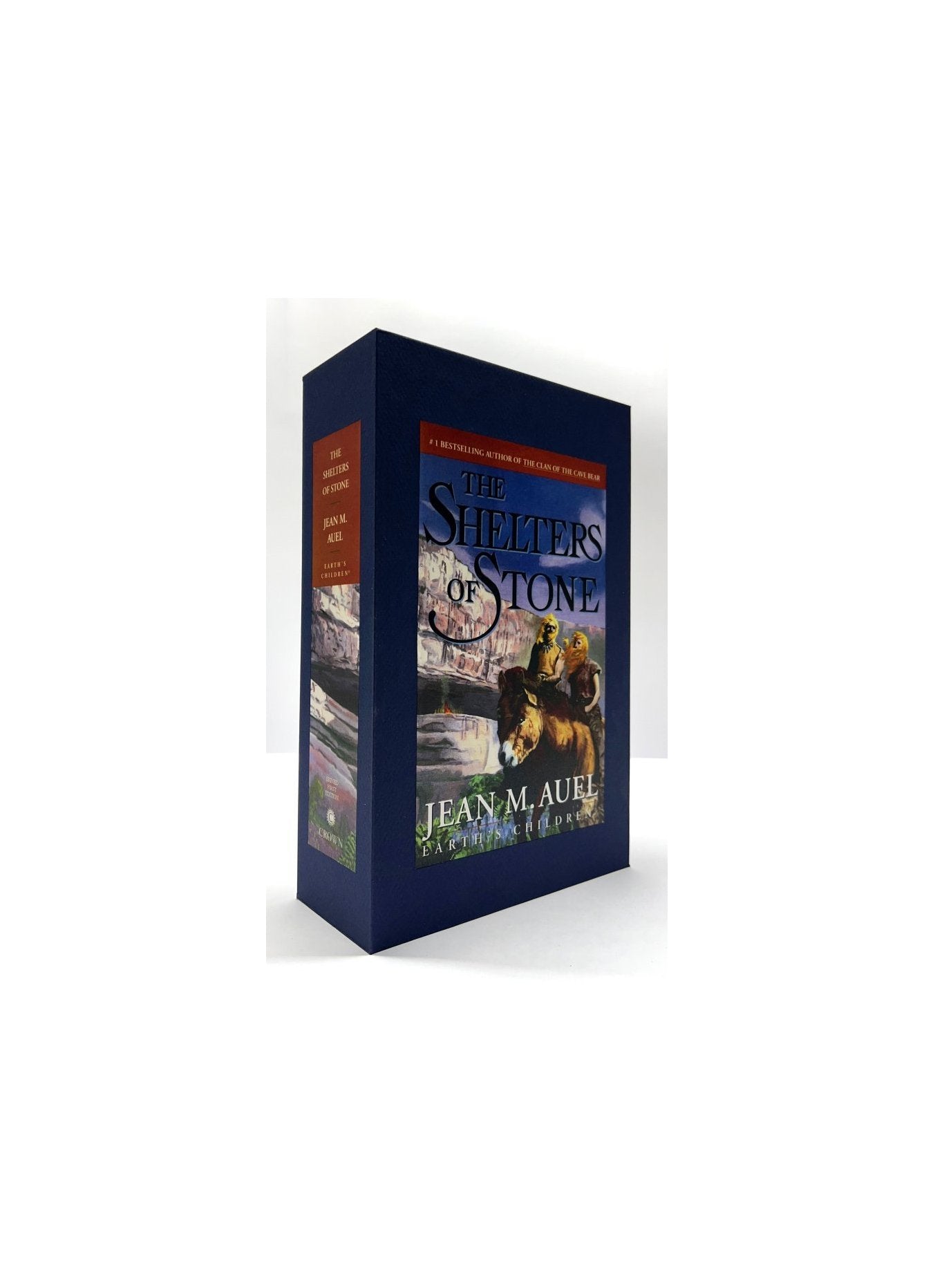 CUSTOM  SLIPCASE for Jean M. Auel - SHELTERS OF STONE - 1st Edition / 1st Printing