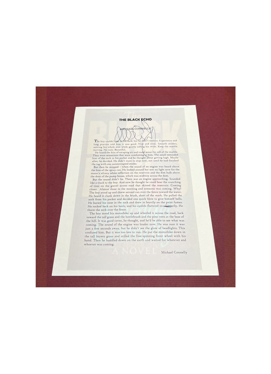 Autographed Typescript - Michael Connolly - THE BLACK ECHO -