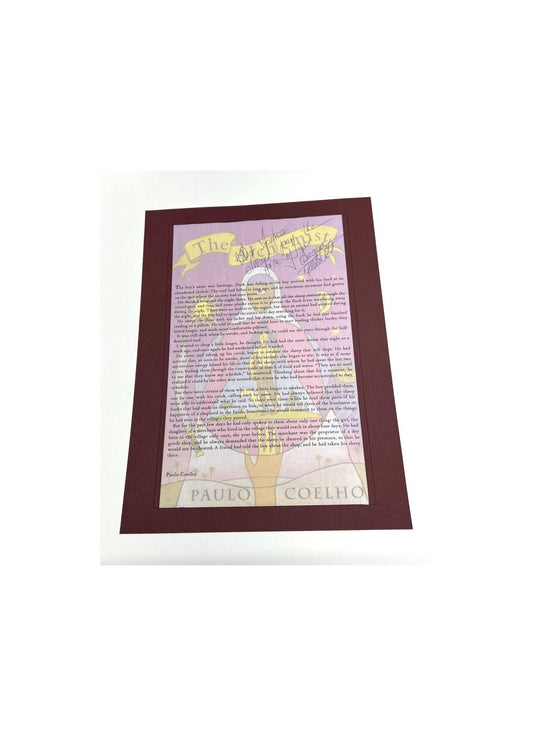 Autographed Typescript - Paulo Coelho -  THE ALCHEMIST -