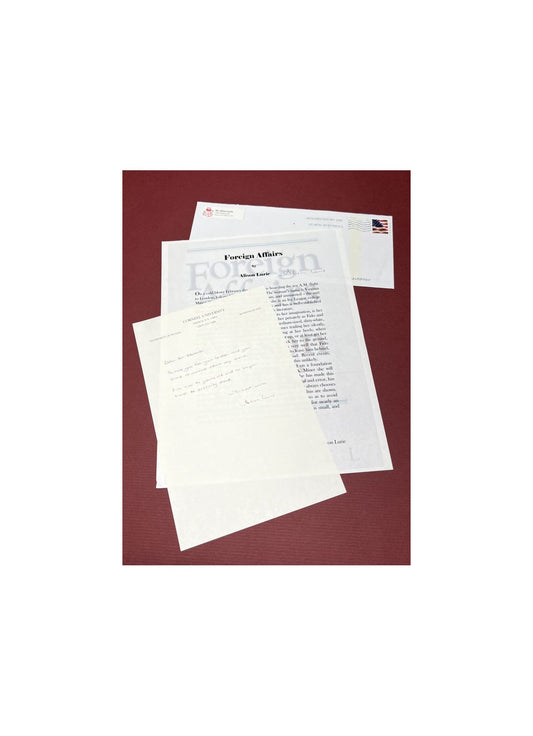 Autographed Typescript - Alison Lurie - FOREIGN AFFAIRS - Pulitzer Prize winner
