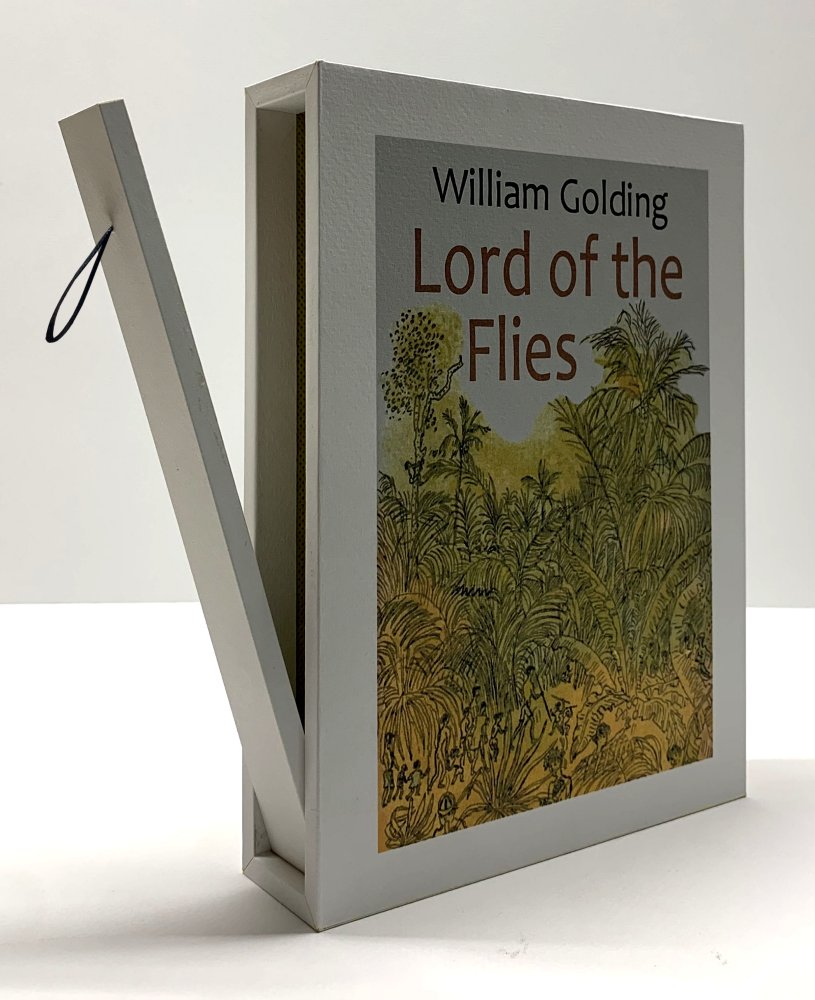 CUSTOM SLIPCASE for William Golding - LORD OF THE FLIES - 1st Edition / 1st Printing Rear Panel