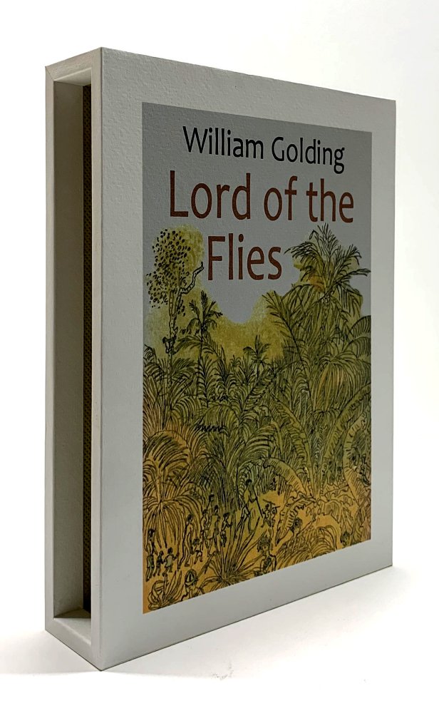 CUSTOM SLIPCASE for William Golding - LORD OF THE FLIES - 1st Edition / 1st Printing Rear Panel