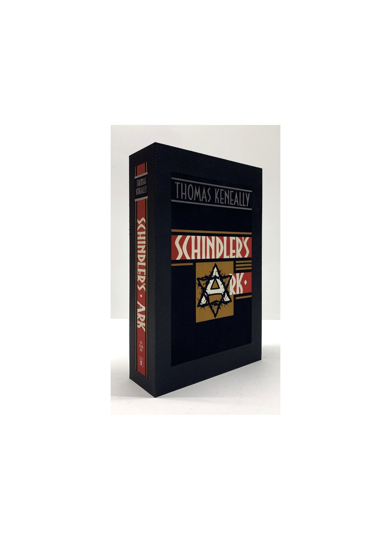 CUSTOM SLIPCASE for - Thomas Keneally - Schindler's Ark - UK 1st Edition / 1st Printing Rear Panel