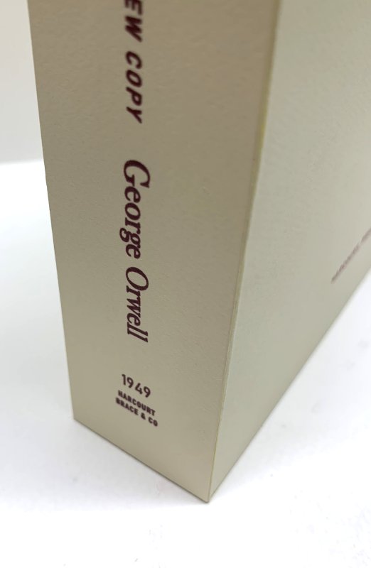 CUSTOM SLIPCASE for George Orwell - Nineteen Eighty Four - US Advance Review Copy - Rear Panel