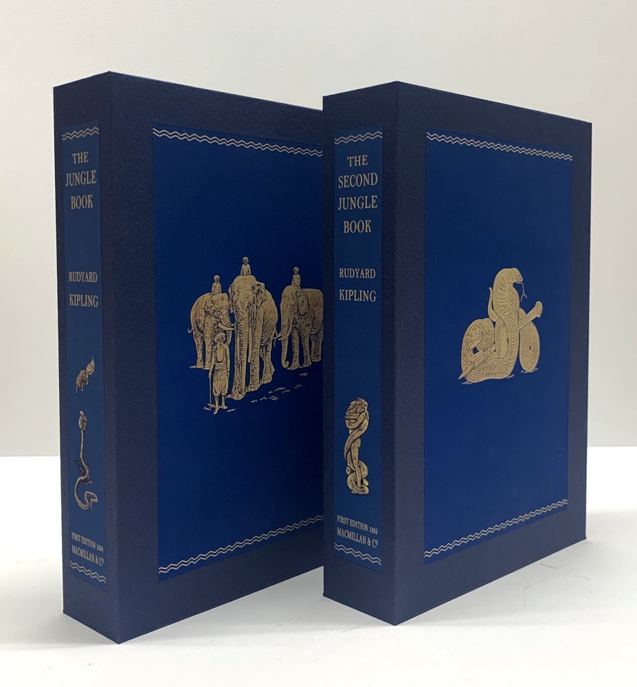 CUSTOM SLIPCASE SET for Rudyard Kipling - The Jungle Book & The Second Jungle Book - 1st / 1st