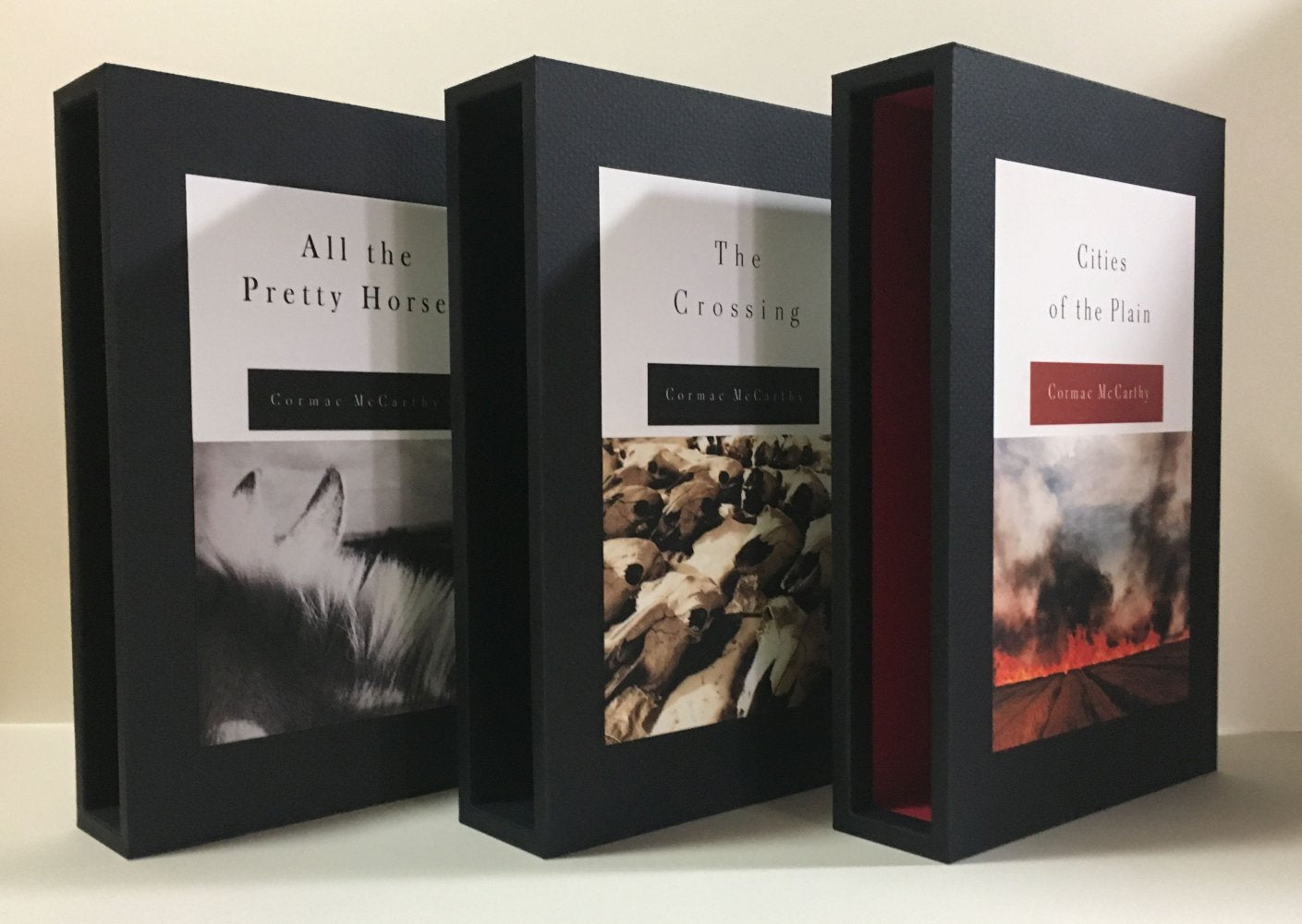 CUSTOM SLIPCASE for Cormac McCarthy - The Border Troligy -  3 Case Set