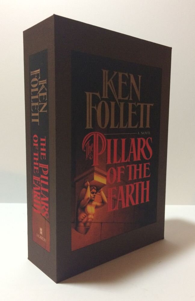 CUSTOM SLIPCASE for Ken Follet - Pillars Of The Earth - 1st Printing / 1st Printing