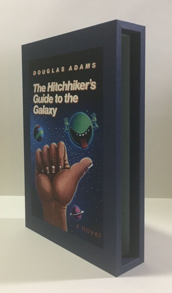 CUSTOM SLIPCASE for Douglas Adams - The Hitchhikers Guide To The Galaxy - 1st Printing / 1st Printing