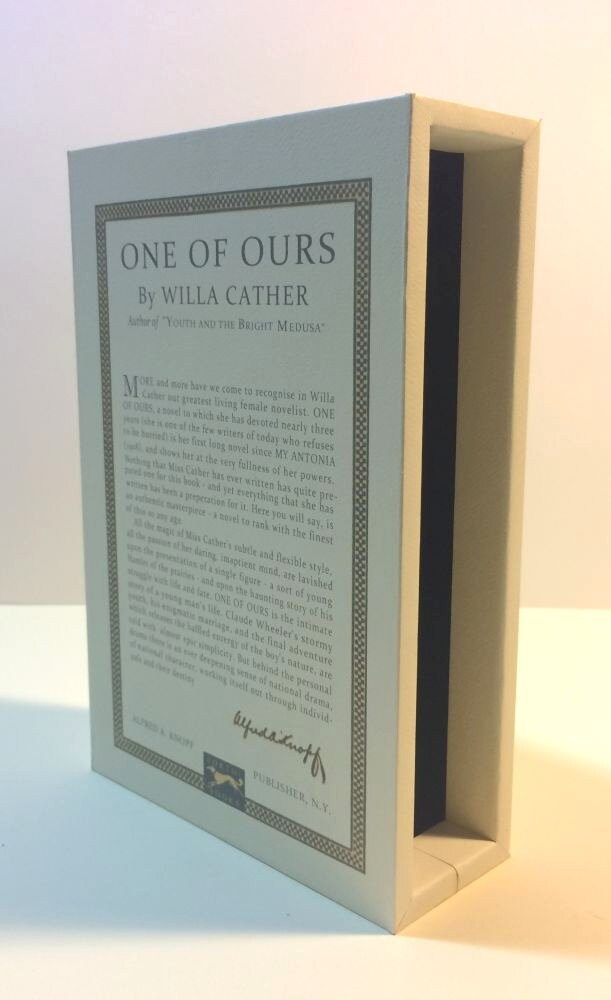 CUSTOM SLIPCASE for Willa Cather - One Of Ours - 1st Printing / 1st Printing